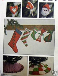 1178 KWIK SEW XMAS STOCKINGS, ORNAMENT, SKIRT PATTERN